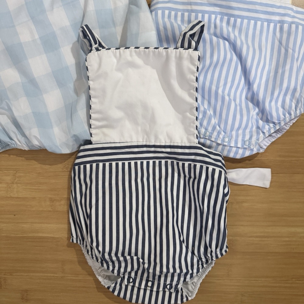 (3) Beaufort Bonnet Company Sz 18 24M Playsuits 1 NWT 2 EUC Baby Boy - Picture 2 of 14